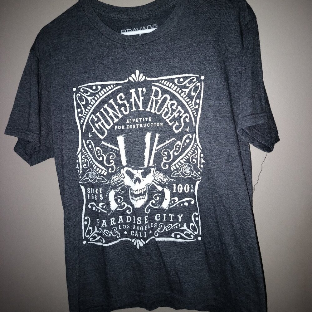 BLACK GUNS N ROSES APPETITE FOR DESTRUCTION T SHIRT SIZE MEDIUM